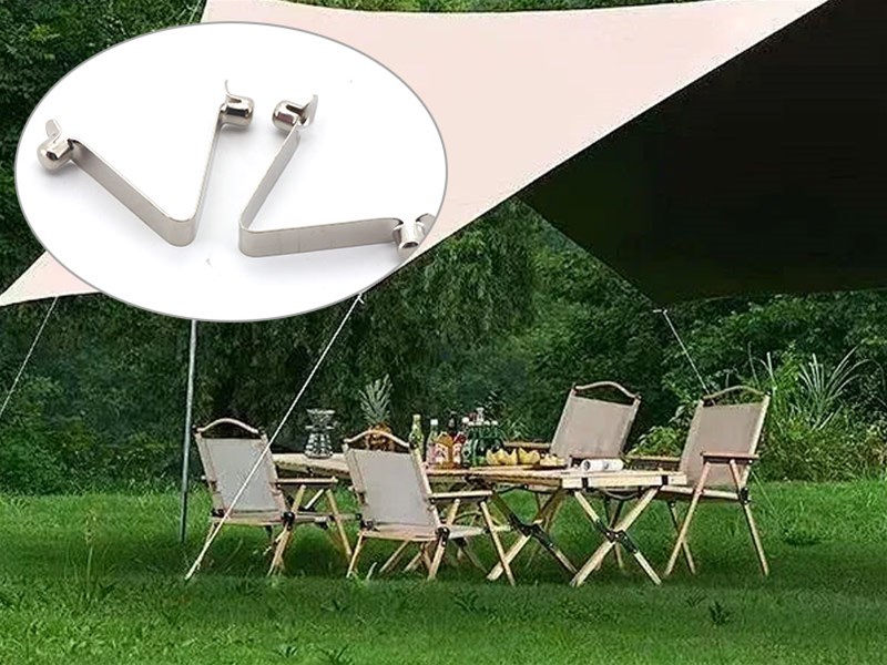 户外装备稳固性难题破解！防锈V型弹片成帐篷/伞架核心配件​